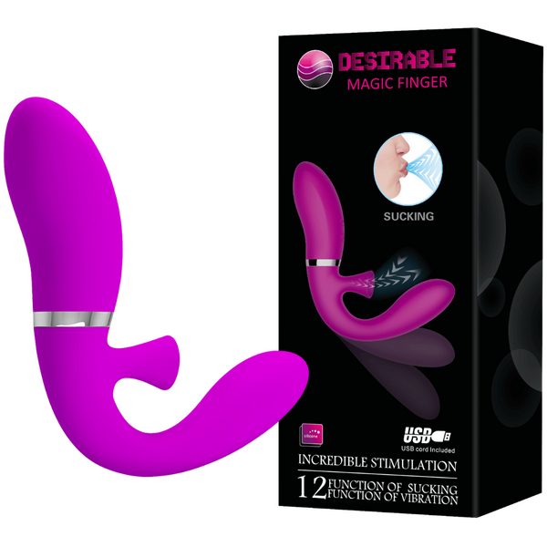 Pretty Love Desirable Magic Finger Suction Vibrator Purple