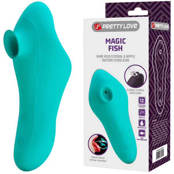 Pretty Love Magic Fish Clitoral Suction Stimulator Seafoam