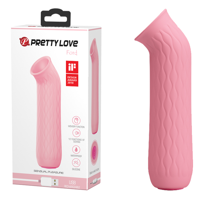 Pretty Love Ford Suction Vibrator Pink