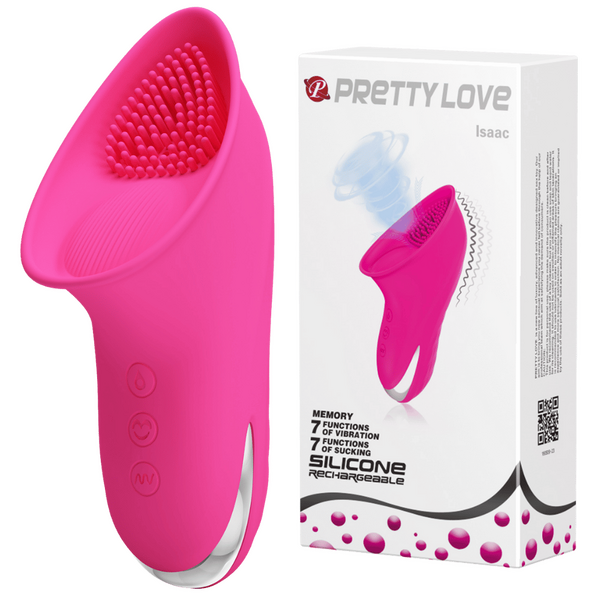 Pretty Love Isaac Suction Clitoral Vibrator Pink