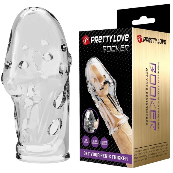 Pretty Love Penis Sleeve - Booker (Clear)