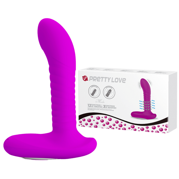 Pretty Love Rechargeable Merlin Rotating Vibrator Pink