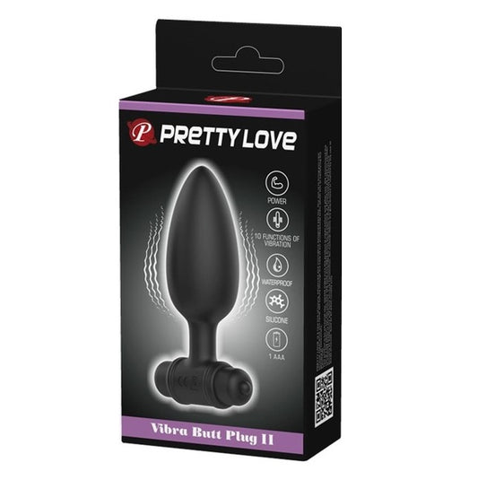Pretty Love Vibra Butt Plug II (Black)