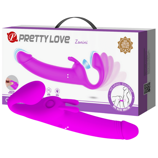 Pretty Love Zanini Vibrating Strapless Strap-On