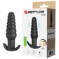 Pretty Love Silicone Vibrating Butt Plug - Aeolis (Black)