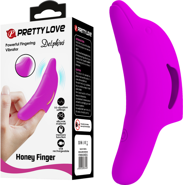 Pretty Love Rechargeable Delphini Fingering Vibrator Purple