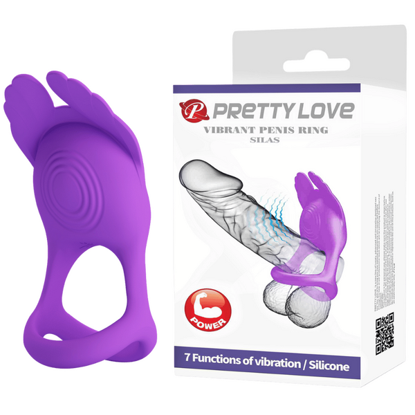 Pretty Love Vibrant Penis Ring - Silas (Purple)