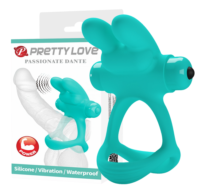 Pretty Love Passionate Dante Couples Vibrating Cock Ring Blue