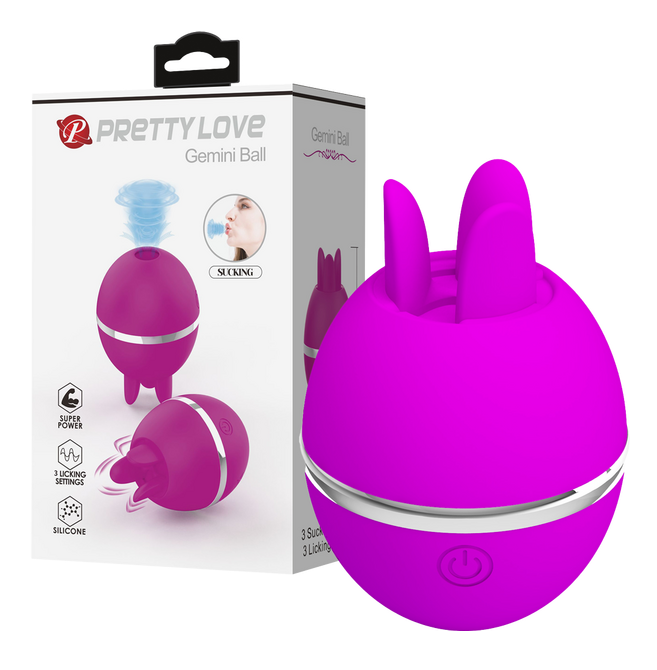 Pretty Love Gemini Ball Sucking And Licking Vibrator