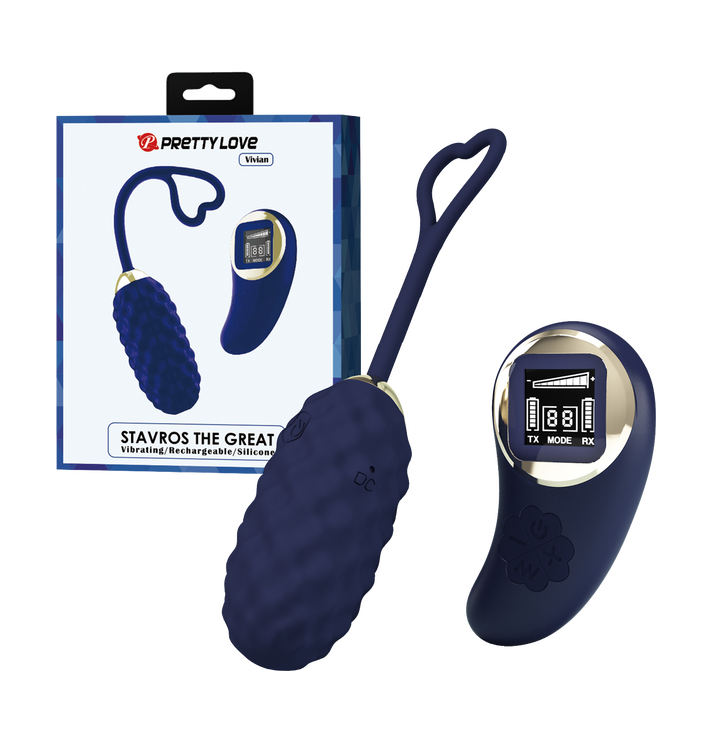 Pretty Love Vivian Remote Control Vibrating Egg (Navy Blue)