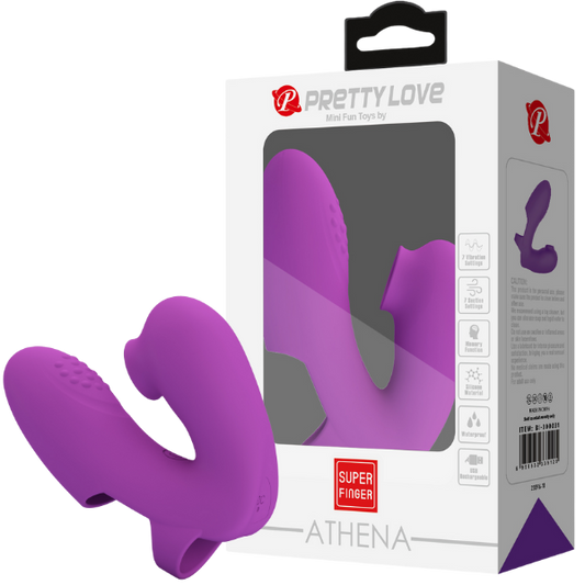 Pretty Love Athena Suction Finger Vibrator Purple