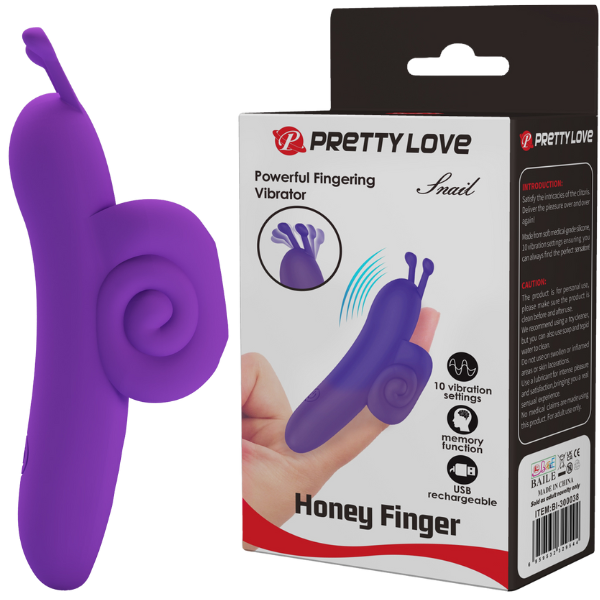 Pretty Love Snail Finger Vibrator Purple
