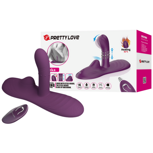 Pretty Love Luka Remote Control Love Pad Heating Vibrator (Purple)