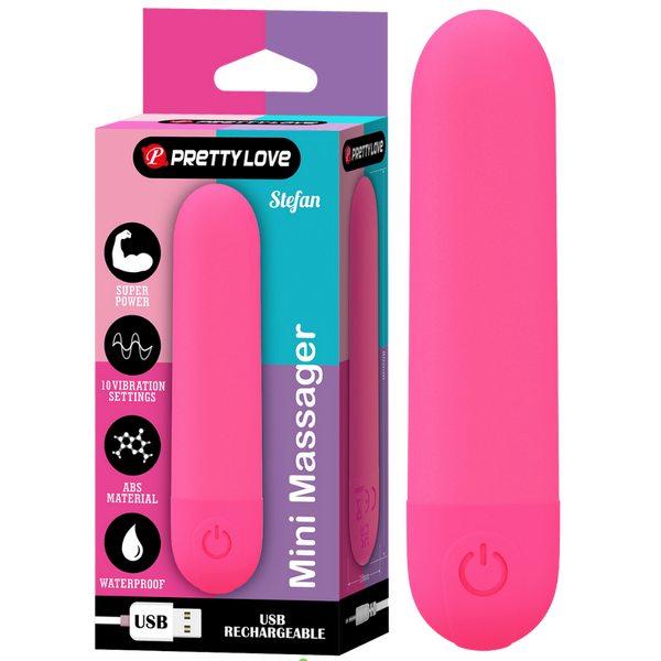 Pretty Love Stefan Mini Massager (Neon Pink)