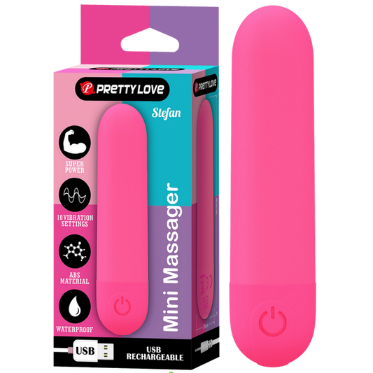 Pretty Love Stefan Mini Massager (Neon Pink)