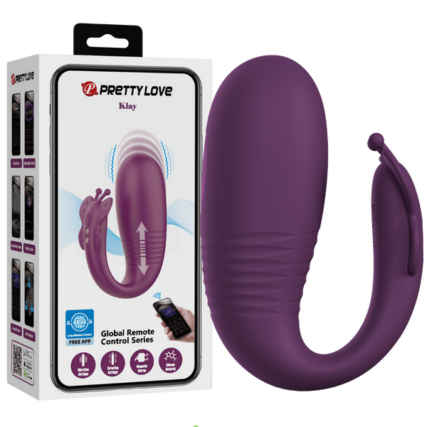 Pretty Love App Control Klay Thrusting Egg Vibrator (Byzantium)