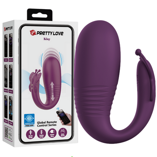 Pretty Love App Control Klay Thrusting Egg Vibrator (Byzantium)