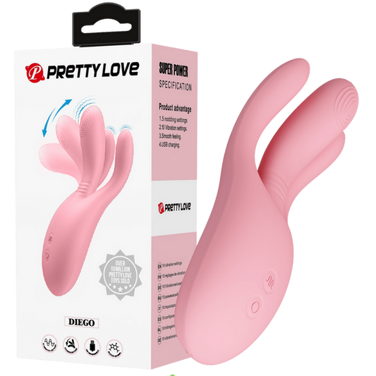 Pretty Love Diego Nodding Vibrator (Pink)