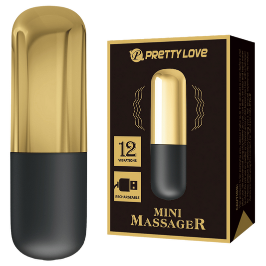 Pretty Love Rechargeable Bullet Mini Massager (Gold)