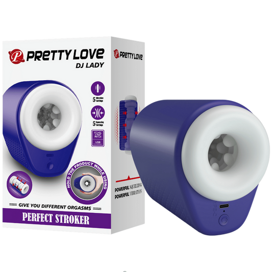 Pretty Love DJ Lady Perfect Vibrating Stroker Purple