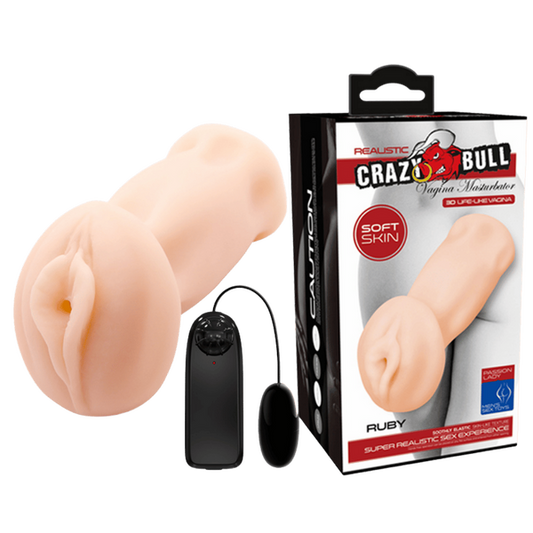 Crazy Bull Ruby Vibrating Vagina Masturbator (Flesh)