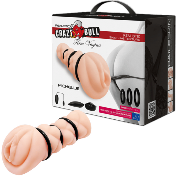 Crazy Bull Michelle Firm Vibrating Vagina Masturbator