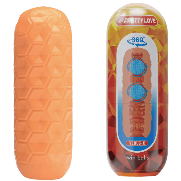 Pretty Love Venus-X Twin Balls Masturbator (Peach)