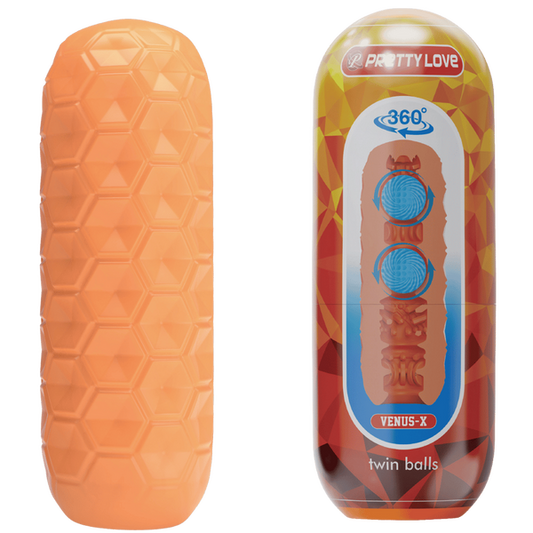 Pretty Love Venus-X Twin Balls Masturbator (Peach)