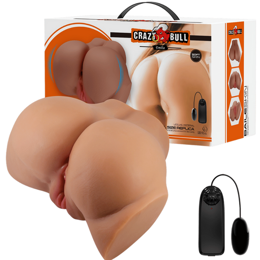 Crazy Bull Emilia Vibrating Torso Pussy & Ass Masturbator Tan