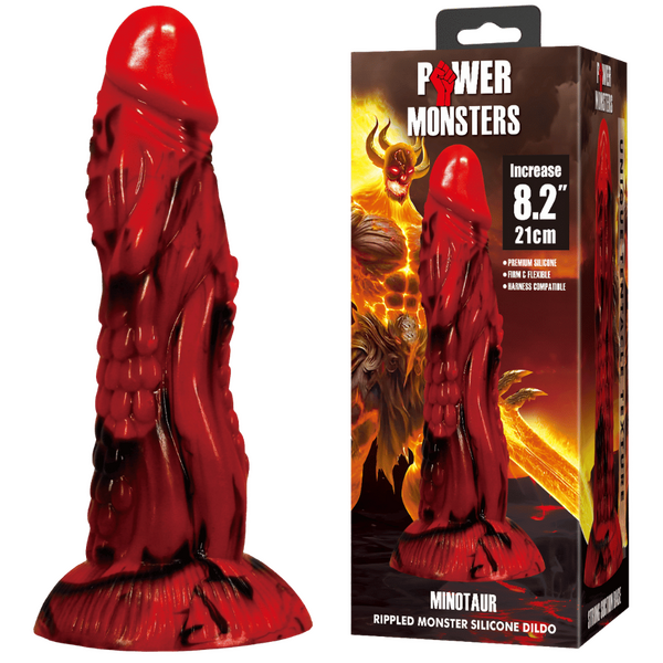 Power Monsters Minotaur 8.2" Rippled Monster Silicone Fantasy Dildo