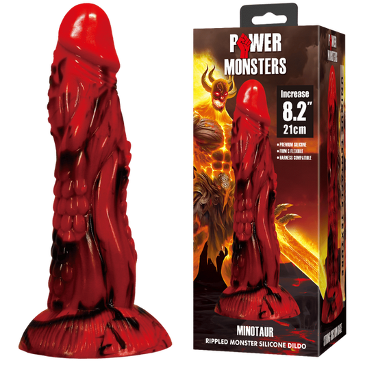 Power Monsters Minotaur 8.2" Rippled Monster Silicone Fantasy Dildo
