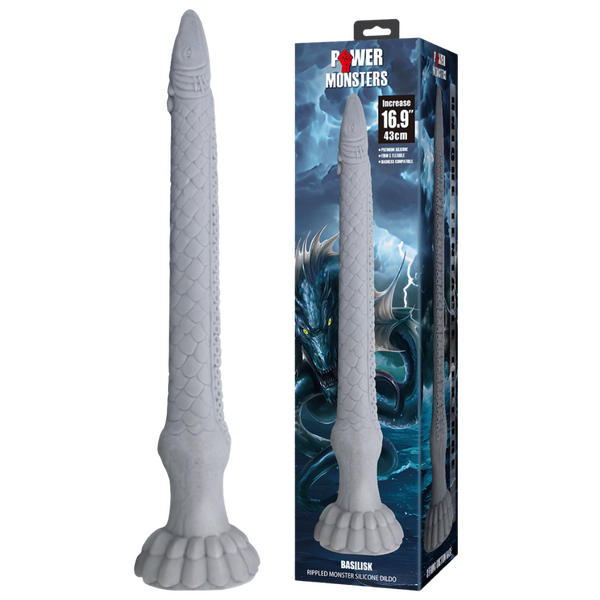 Power Monsters Basilisk 16.9" Rippled Monster Silicone Fantasy Dildo