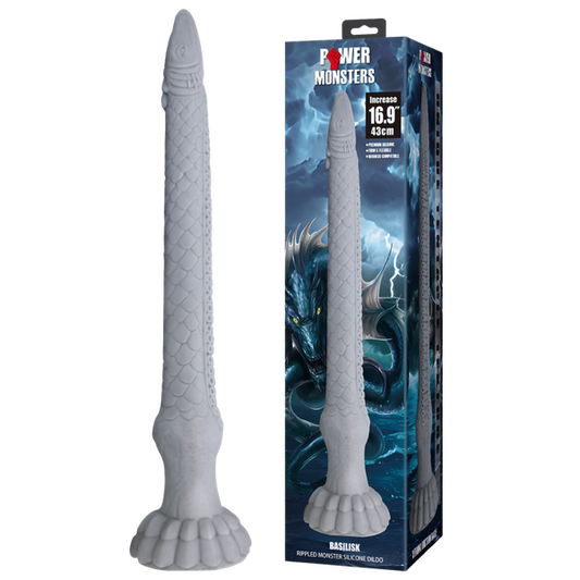 Power Monsters Basilisk 16.9" Rippled Monster Silicone Fantasy Dildo