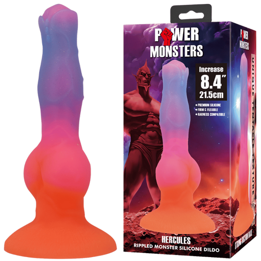 Power Monsters Hercules 8.4" Rippled Monster Silicone Fantasy Dildo