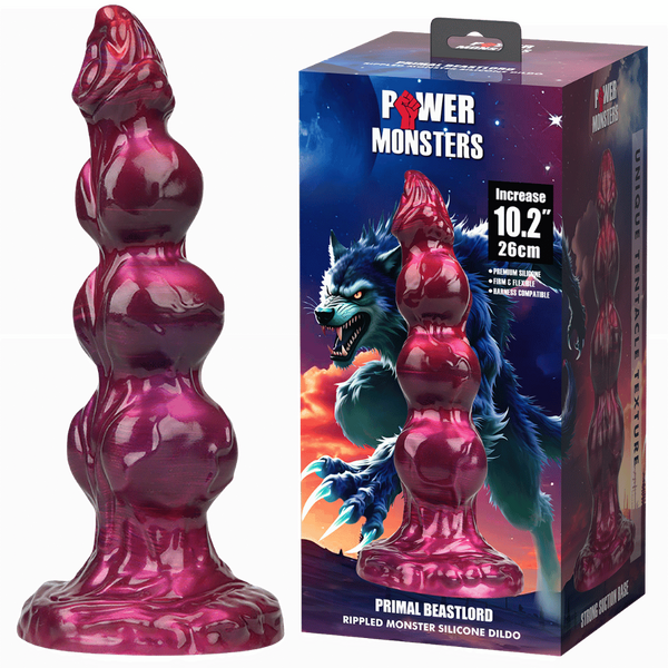 Power Monsters Primal Beastlord 10.2" Rippled Monster Silicone Fantasy Dildo