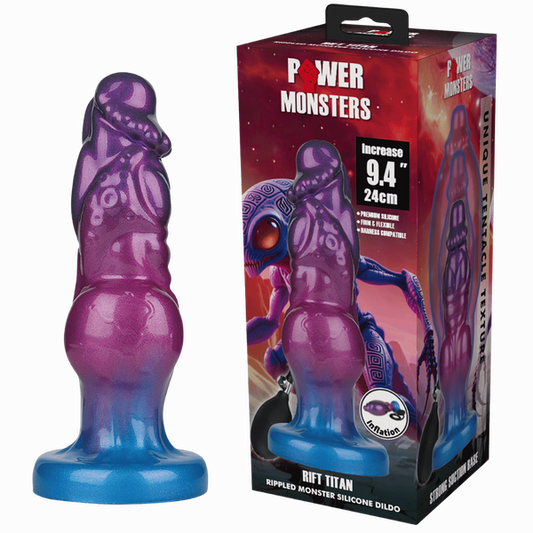 Power Monsters Rift Titan 9.4" Rippled Monster Silicone Fantasy Dildo