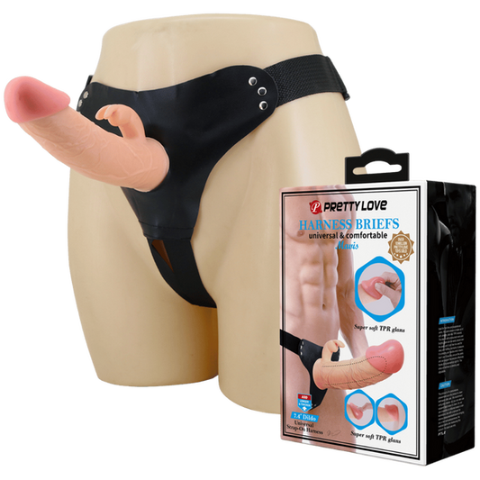 Pretty Love Universal Strap-on Harness - Mavis With 7.4" Dildo (Flesh)