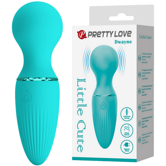 Pretty Love Little Cute Mini Wand Dwayne Vibrator Blue
