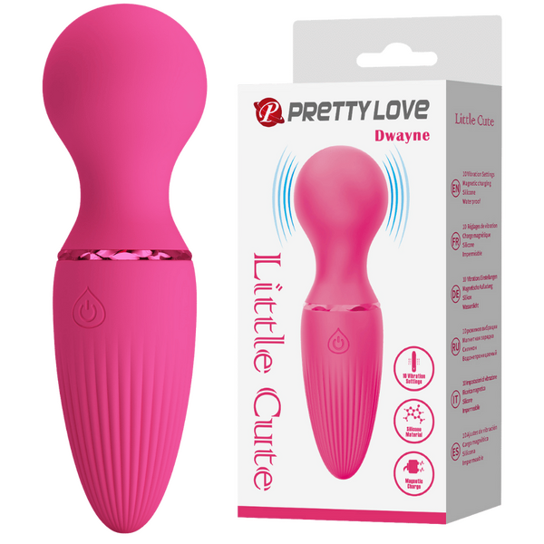 Pretty Love Little Cute Mini Wand Dwayne Vibrator Pink