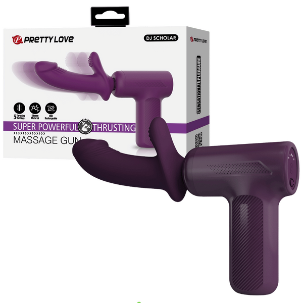 Pretty Love Super Power Thrusting Massage Gun Purple