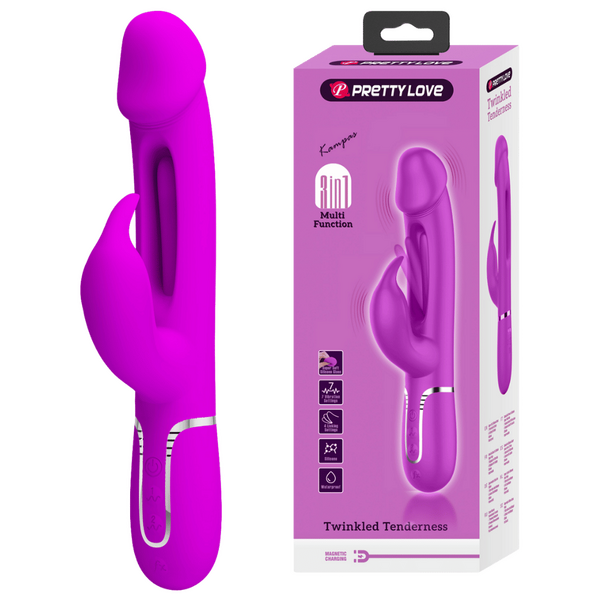 Pretty Love Kampas - 3in1 Multi-function Rabbit Vibrator Pink