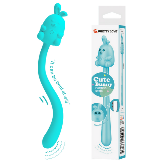 Pretty Love Cute Bunny Flirting Stick Vibrator Blue