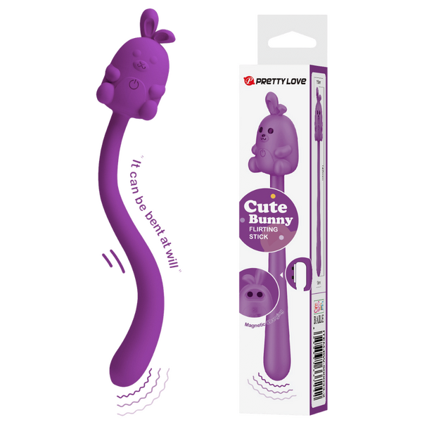 Pretty Love Cute Bunny Flirting Stick Vibrator Purple