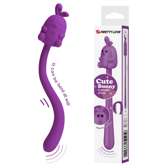Pretty Love Cute Bunny Flirting Stick Vibrator Purple