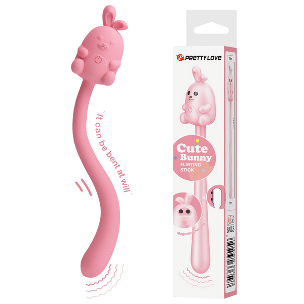 Pretty Love Cute Bunny Flirting Stick Vibrator Pink