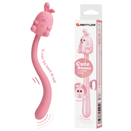 Pretty Love Cute Bunny Flirting Stick Vibrator Pink