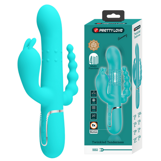 Pretty Love Cammy Triple Rabbit Vibrator Seafoam