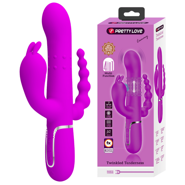 Pretty Love Cammy Triple Rabbit Vibrator Pink