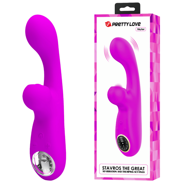 Pretty Love Skylar Thumping Rabbit Vibrator Purple
