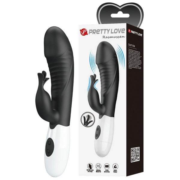 Pretty Love Rasmussen Rabbit Vibrator (Black)